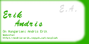 erik andris business card